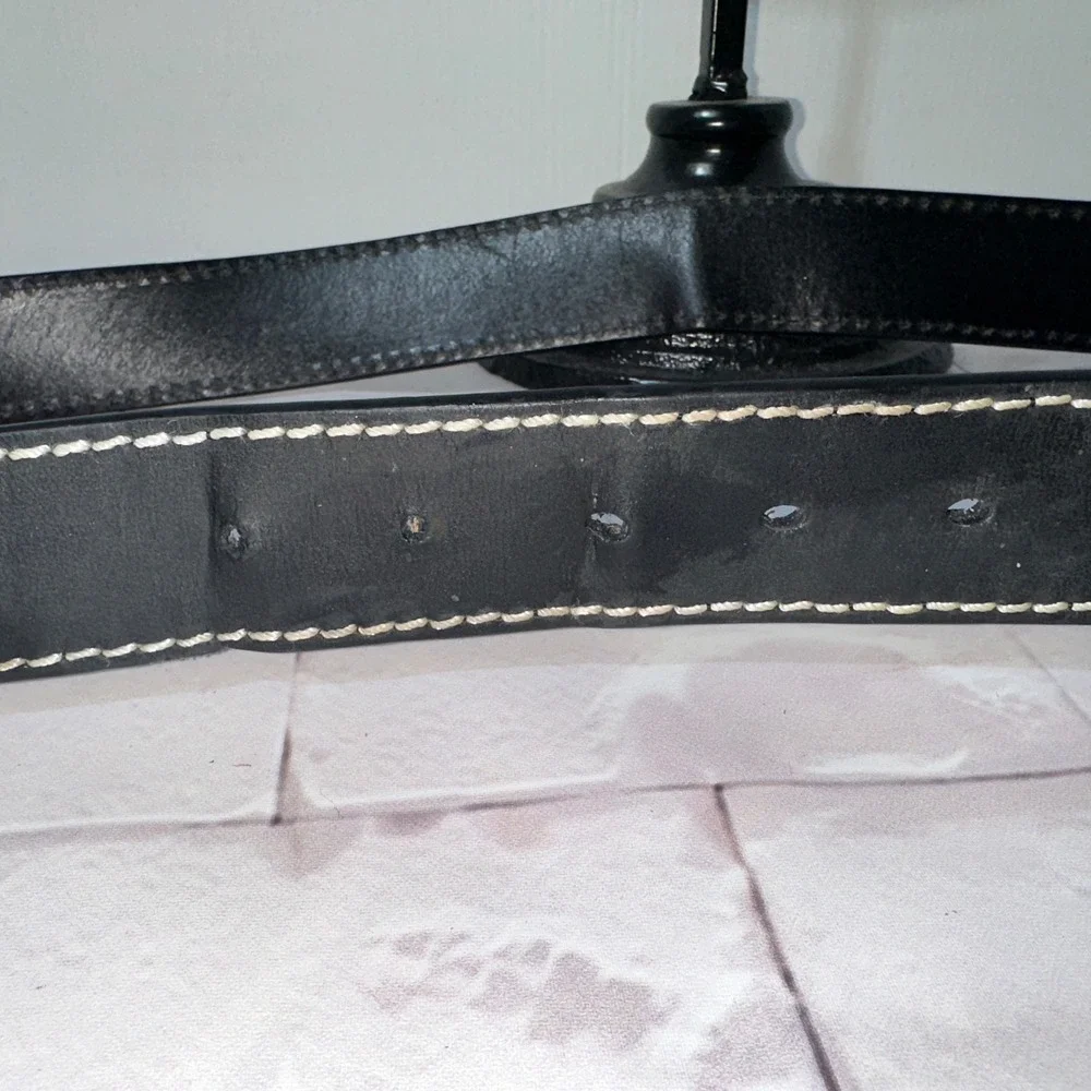Ariat Mens Black Leather Western Belt XL Silver Engraved Buckle A1523401 2007 LE